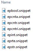 The list of snippets